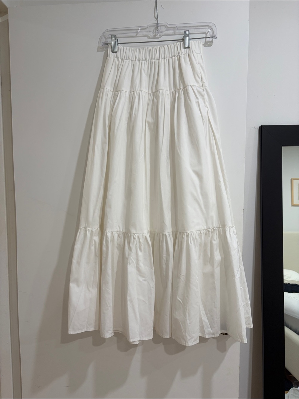 Abercrombie & Fitch Cream Tiered Maxi Skirt